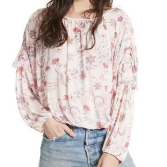 Free People Wildflower Honey Blouse - Picture 1 of 11